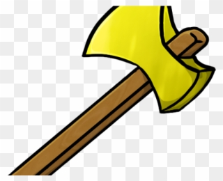Gold Clipart Minecraft - Gold Axe - Png Download