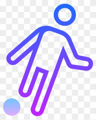 Shows A Silhouette Of A Man On With One Leg Raised - Icon Clipart
