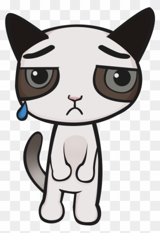 Vector Free Grumpy Cat Food Clip Art Transprent Png - Sad Cat Png Transparent Png