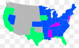 Ratification By The States - Ratification Map Of 13th Amendment Clipart
