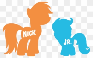 Derpibooru Exclusive, Edit, Logo Parody, Mirrored, - Nick Jr Pony Logo Clipart