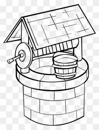 Cistern Well Water Bucket Rope Png Image - Coloring Pictures Of Well Clipart