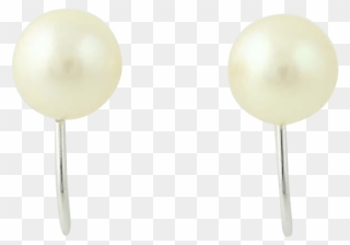 Vintage Screw Back Pearl Earrings Non Pierced - Pearl Clipart
