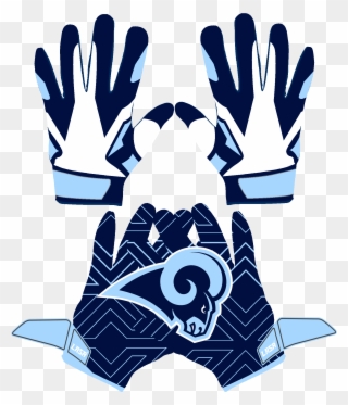 Gloves Clipart Football Glove - Los Angeles Rams Address Logo - Png Download