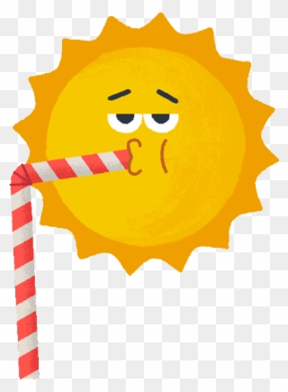Weather Drinking Sticker By Mauro Gatti - Gif Clipart