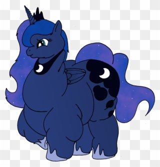 Fatponysketches, Belly, Color, Fat, Morbidly Obese, - Princess Luna Clipart