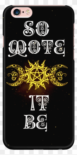 So Mote It Be Phone Case - Full Moon Clipart