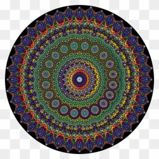 Mandala Hippie Psychedelia Hinduism Color - Mandala Psychedelic Clipart