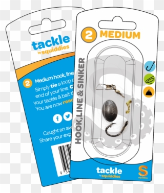 Tackle 2 Medium Hook - Squiddies - Flip Reel Tackle Kit - Medium Clipart