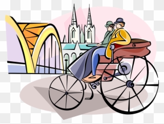 Vector Illustration Of European Transportation Inventor - Carl Benz Clipart - Png Download
