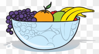 Clipart Image - Bowl Of Fruit Cartoon - Png Download