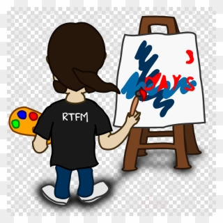 Painter Comic Clipart