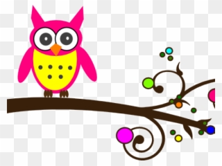 Free Horizontal Vine Clipart - Owl On A Branch Painting - Png Download