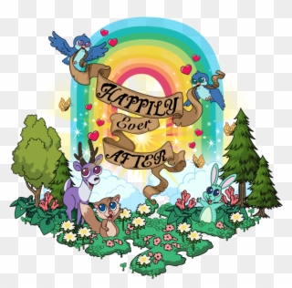 Happily Ever After Rainbow - Illustration Clipart