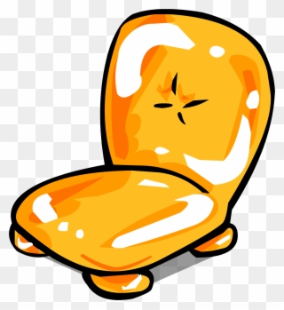 Orange Inflatable Chair Sprite 002 - Chair Clipart
