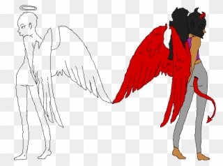 Angel And Devil Collab~ - Angel Clipart