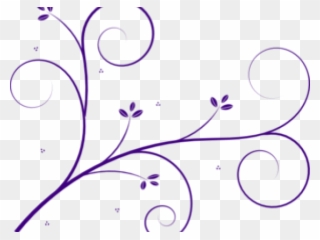 Purple Flourish Cliparts - Simple Swirl Design - Png Download