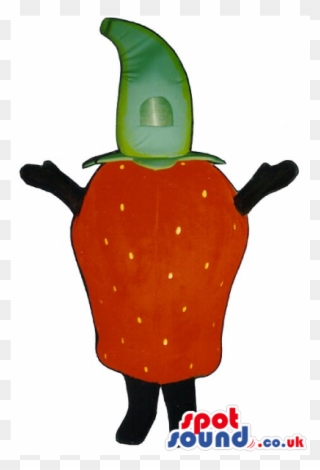 Customizable Red Strawberry Fruit - Strawberry Mascot Costume Clipart