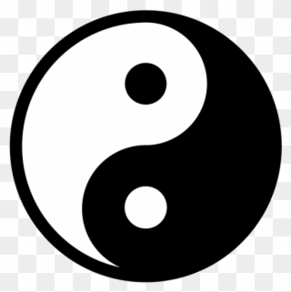 Yin And Yang Symbol Taijitu Black And White Poster - Ying Yang Clipart