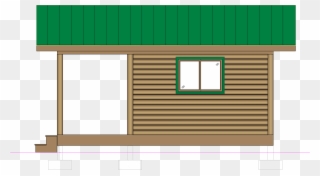 Cabin Clipart Side View - Lumber - Png Download