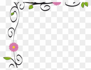 Daisy Clipart Page Border - Simple Design Of Border - Png Download