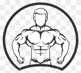 Cropped 36858928 Vector Illustration Of Muscled Man - Body Man Logo Clipart