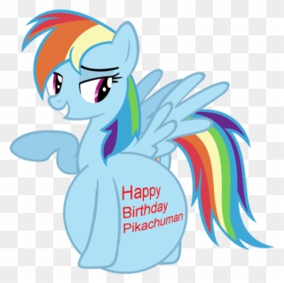 Happy Birthday Pikachuman 18 By Dashievore - My Little Pony Elements Of Harmony Rainbow Dash Clipart