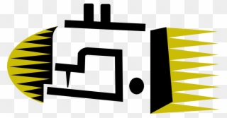 Vector Illustration Of Home Sewing Machine For Stitching Clipart