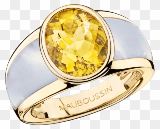 My First Madame Ring From Maboussin, $3,390 - Citrine Ring With Mother Of Pearl Clipart