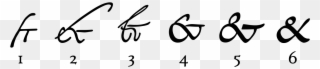 The Evolution Of The Ampersand - Ampersand Evolution Clipart