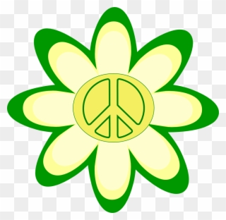 Peace - Yellow Flower Clip Art - Png Download