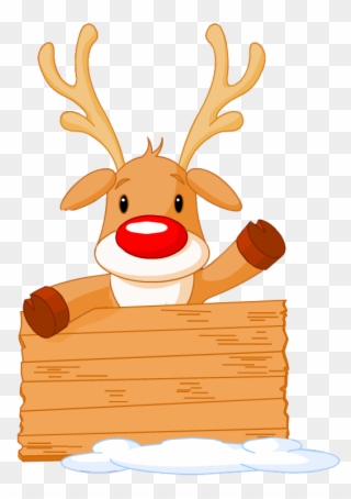 Cute Rudolph The Red Nosed Clipart