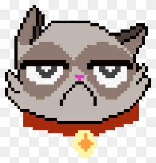 Grumpy Cat - Pixel Art Grumpy Cat Clipart