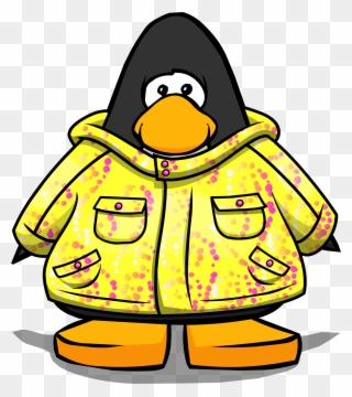 Yellow Winter Jacket 2 - Club Penguin White Belt Clipart