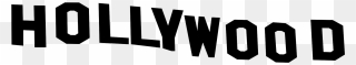 Hollywood Sign Png Transparent Image - Hollywood Stencil Clipart