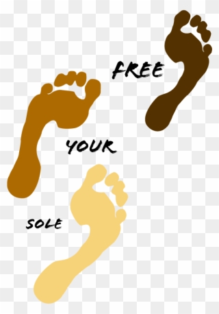 Barefoot Run Free Your Sole Clipart