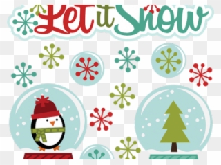 Winter Snow Clipart Svg - Let It Snow Penguin Round Ornament - Png Download