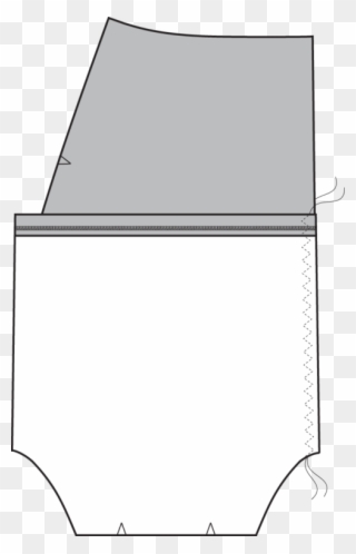 Fold The Top Edge Of The Back Middle Panel To The Wrong - Monochrome Clipart