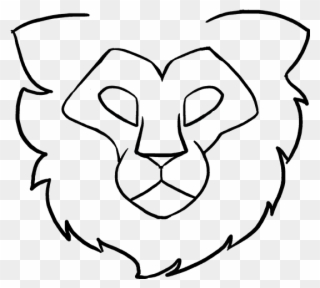 How To Draw Lion Head - Lion Face Easy Art Clipart