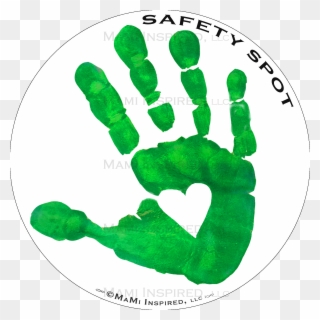Safety Spot Kids White Hand Car Magnet Handprint Parking - Kids Hands Silhouette Clipart