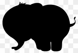 Sticker Ardoise Silhouette Elephant Ambiance Sticker - Decal Clipart