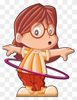 转呼啦圈的小胖妞 - Hula Hoop Clipart
