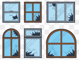 Shatter Broken Windows Theory Clip Art - Png Download