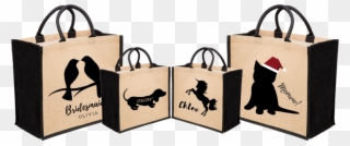 Personalised Eco Friendly Jute Tote Gift Bag Examples - Gift Bags Clipart