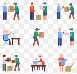 Online Shopping Human Pictograms - Color Human Pictogram Clipart