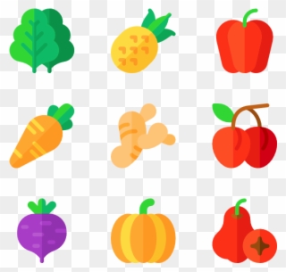 Fruits And Vegetables - Sprites Frutas Png Clipart