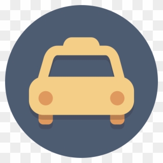 Circle Icons Taxi - Taxi Flat Icon Clipart