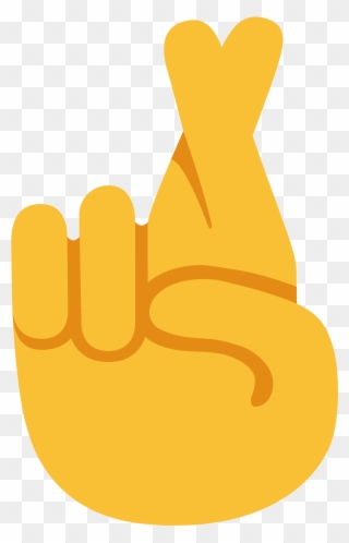Open - Crossed Fingers Emoji Clipart
