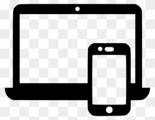 Smart Phone Laptop Svg Png Free Download - Laptop And Mobile Icon Clipart