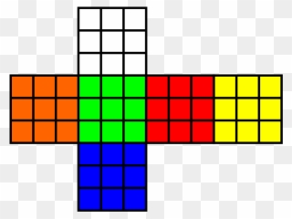 Clip Art File - Rubiks Cube Color Scheme - Png Download